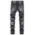 Men's Cycling Jeans Mid Waist Motorcycle Jeans Straight Pants